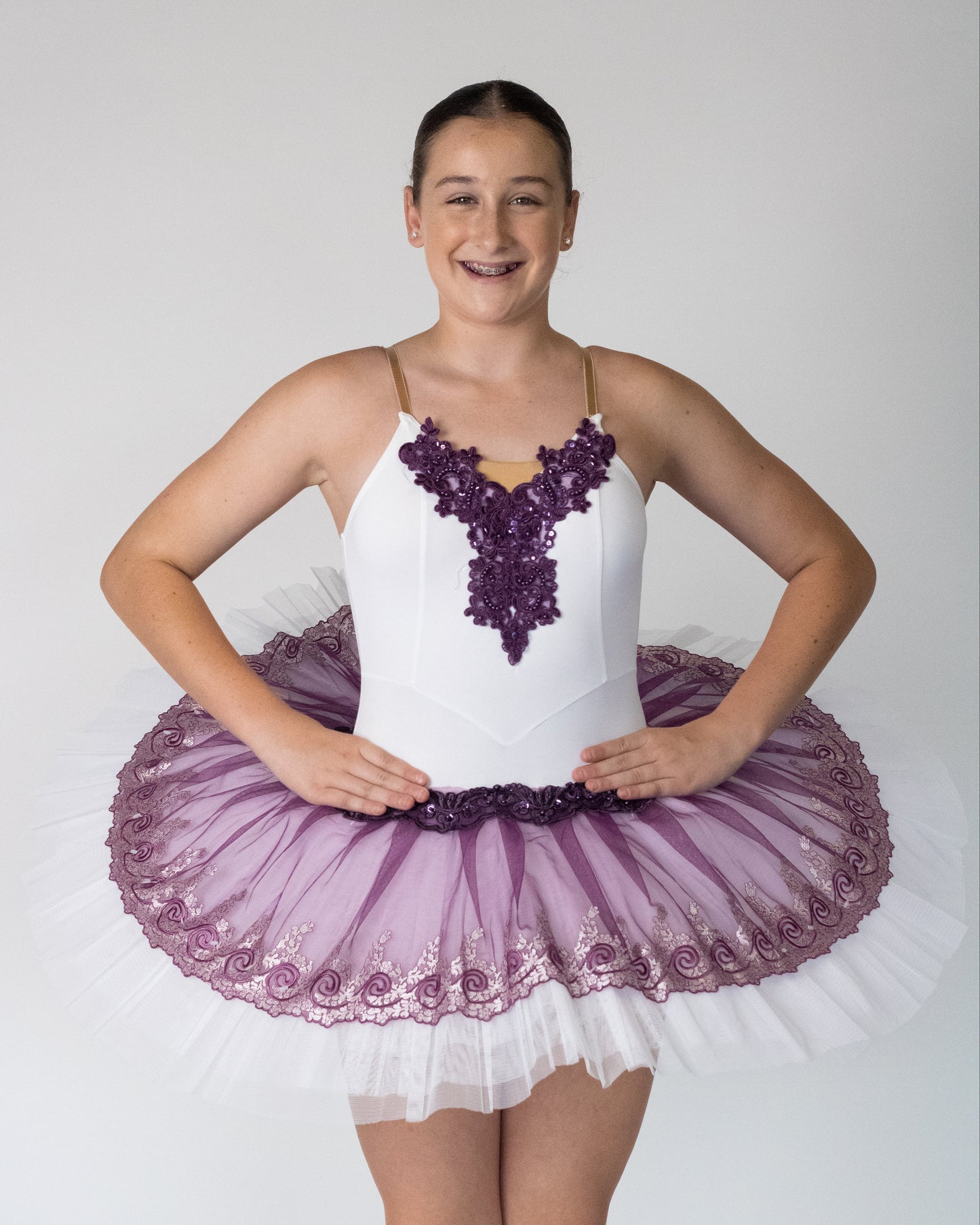 Purple & White Pancake Tutu